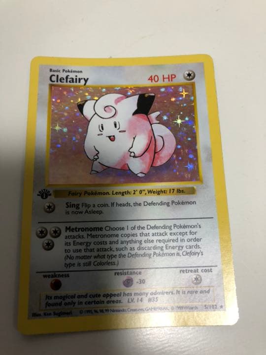 【ポケモンカード 英語】ピッピ　Clefairy　1ED　シャドーレス　PE1