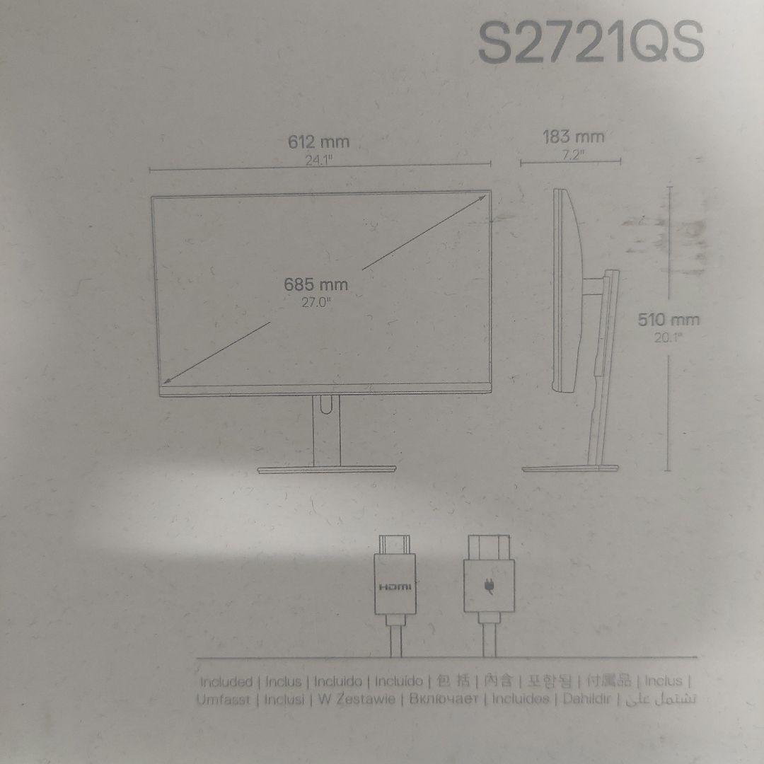 Dell S2721QS 27インチ モニター