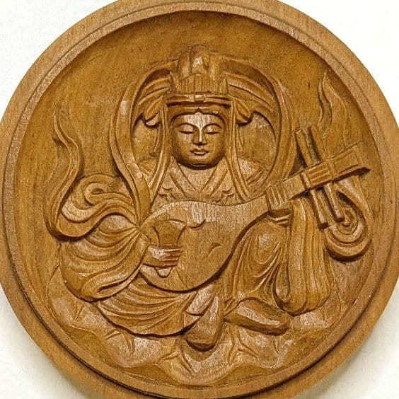 【フォロー割・新品】 香合仏　弁財天　白檀　仏龕　懐中仏　弁天　弁才天