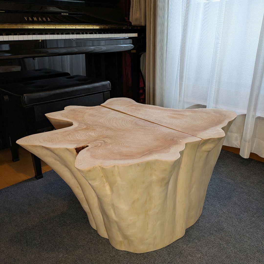 hiro①　天然檜　特大　テーブル　高さ約42㎝