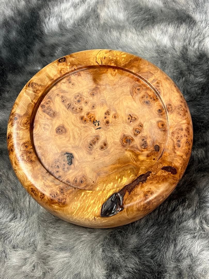 木工芸　北海道旭川　笹原竹一氏 作　茶櫃