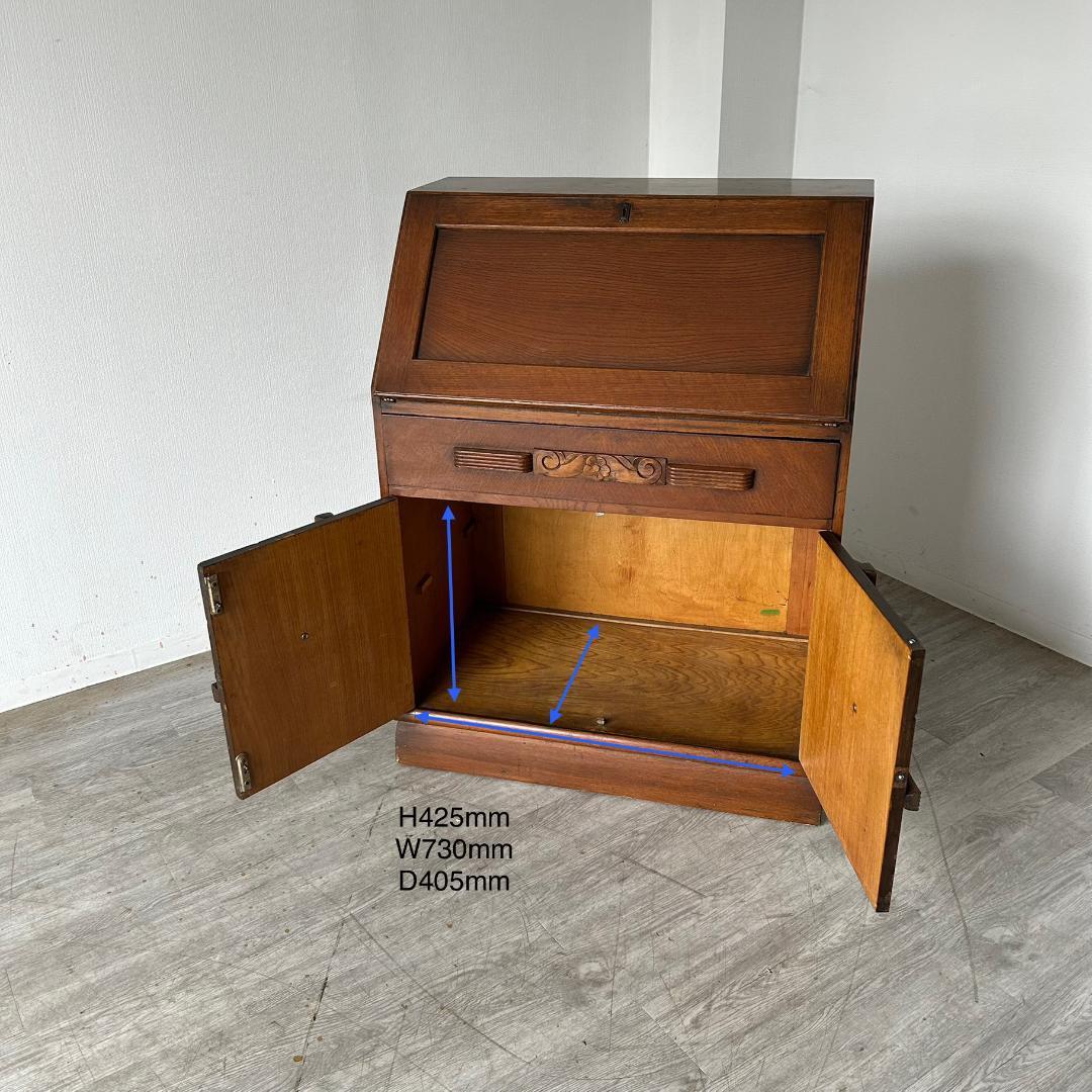 イギリス アンティーク 家具 ライティング ビューロー 英国 チェスト 534A