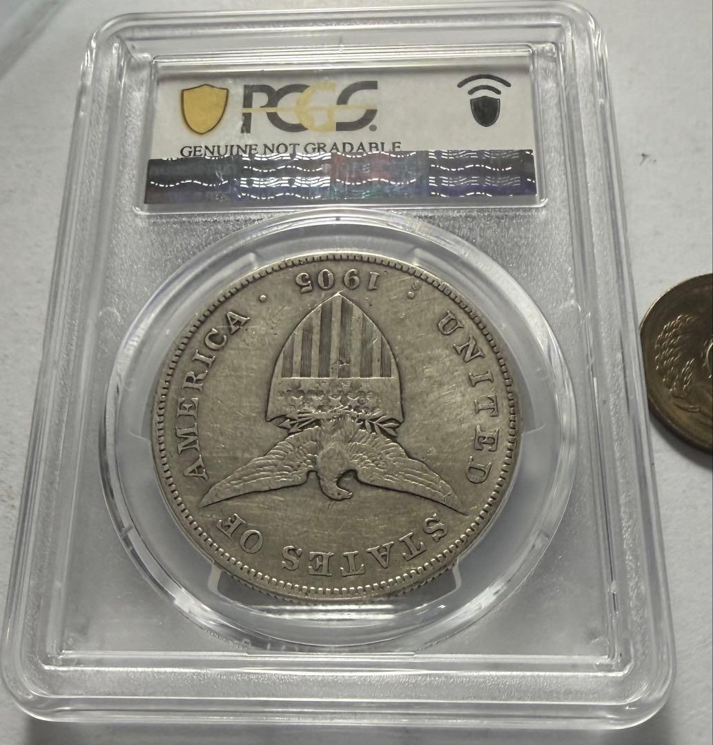 合*n様 1905年米領フィリピン 1ペソ 銀貨《大型》　PCGS認定