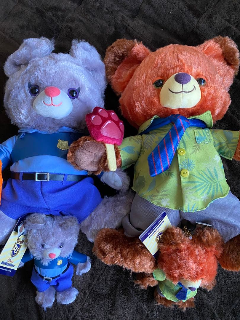 ズートピア ニック ジュディ ユニベアシティ パウシクル　パウキャロット4点