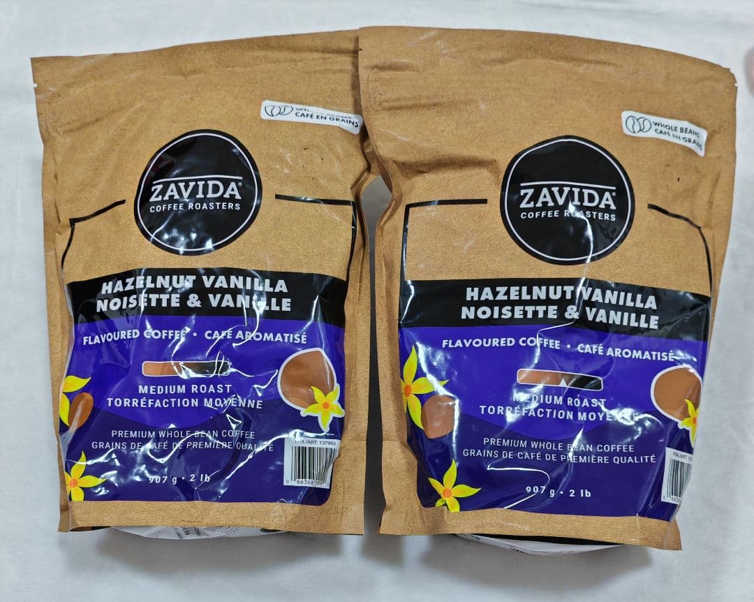 Zavida Hazelnut Vanilla コーヒー 907g×2コストコ