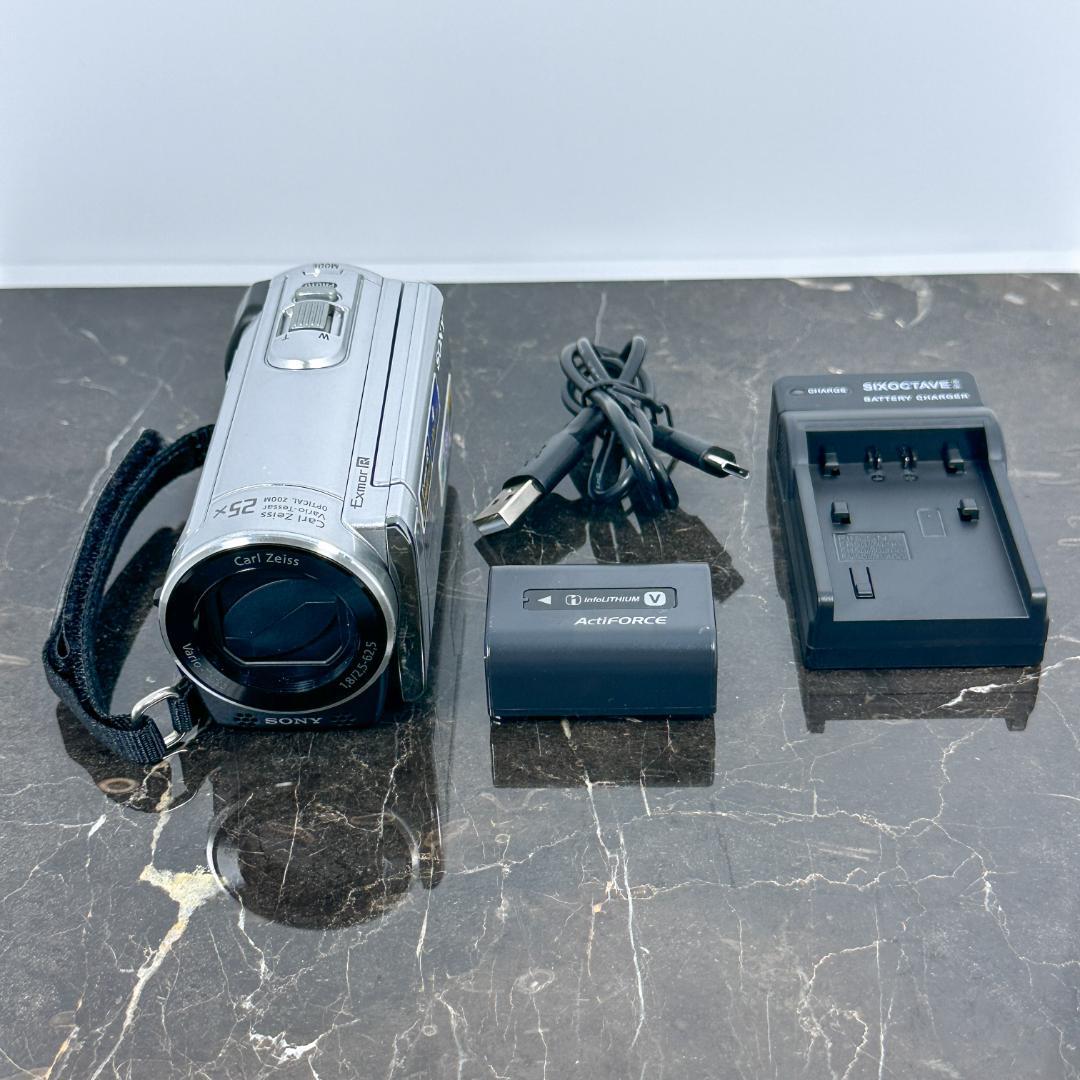 【美品】SONY HDR-CX170 シルバー　ビデオカメラ