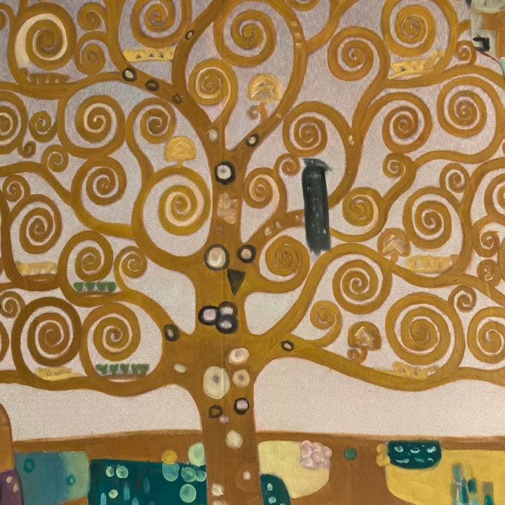 ★アウトレット★ 手書き油絵 クリムト生命の木 絵画 インテリア