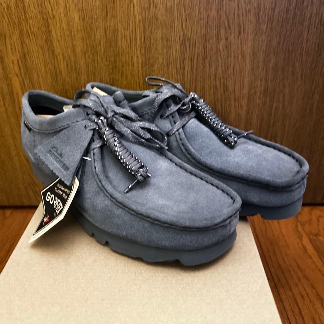 【新品未使用】定価 34,100 クラークス ワラビー ゴアテックス グレー