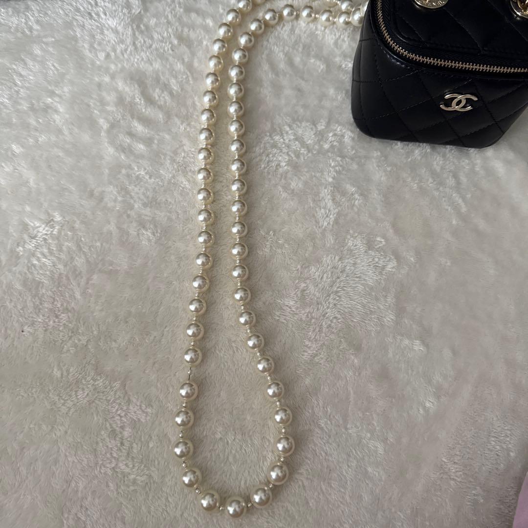 CHANEL パールミニバニティブラック レザー バック