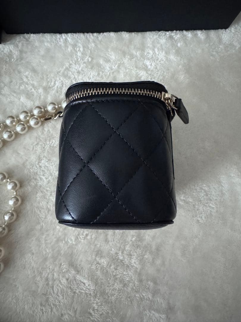 CHANEL パールミニバニティブラック レザー バック