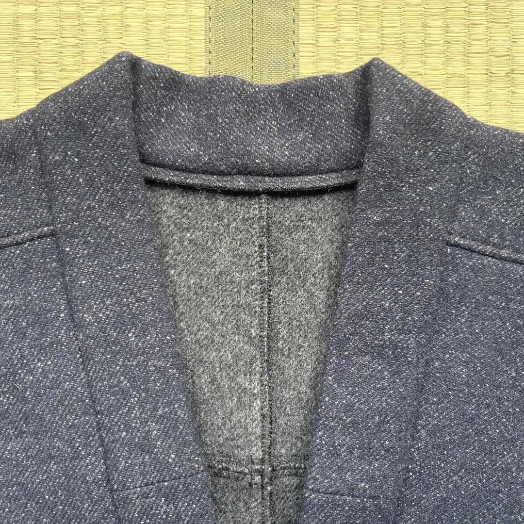 MITTAN 端切半纏 紺杢 サイズ2 ウール 尾州産