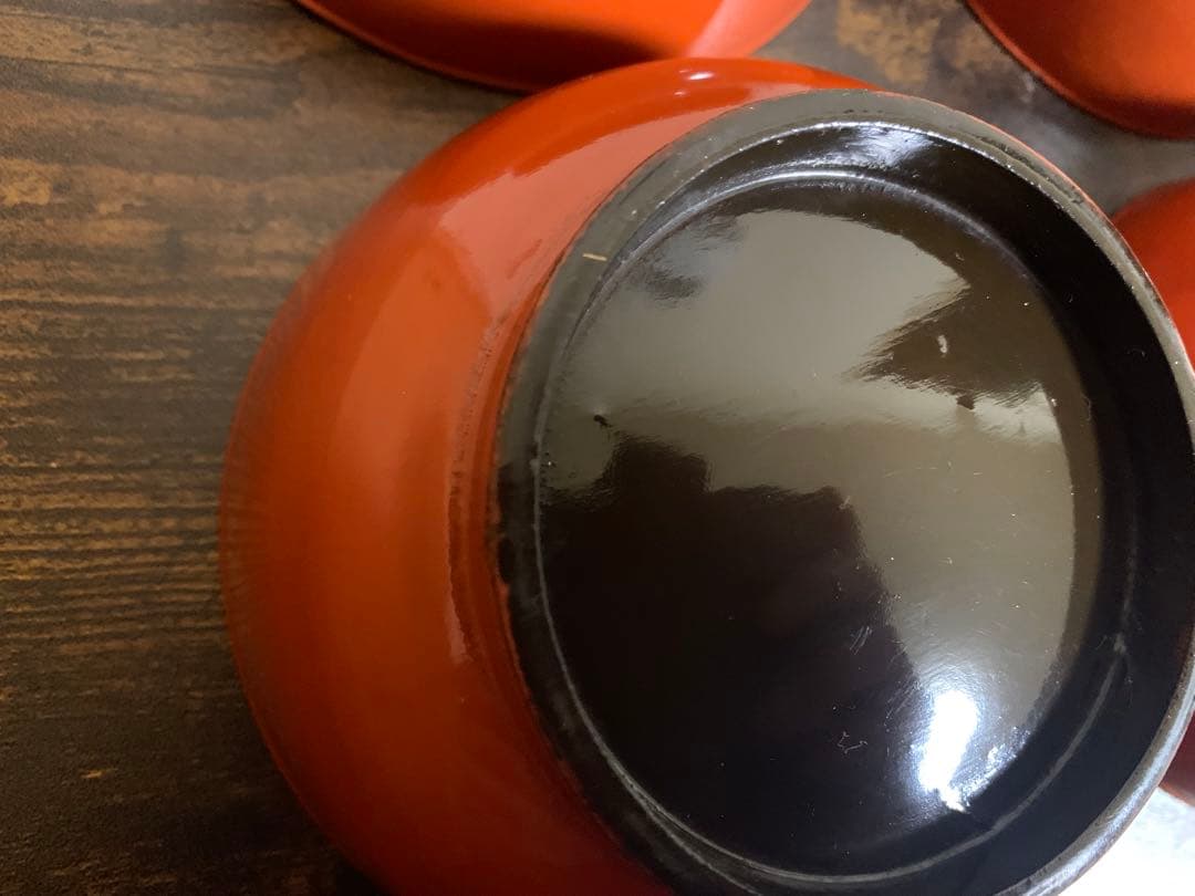 金彩蒔絵　木製漆塗吸物椀　10客　大きめ　時代物