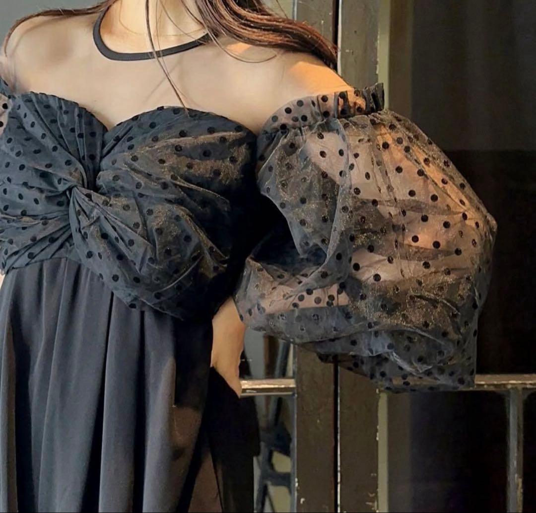 ANDRESD flocky dot pants dressLサイズ