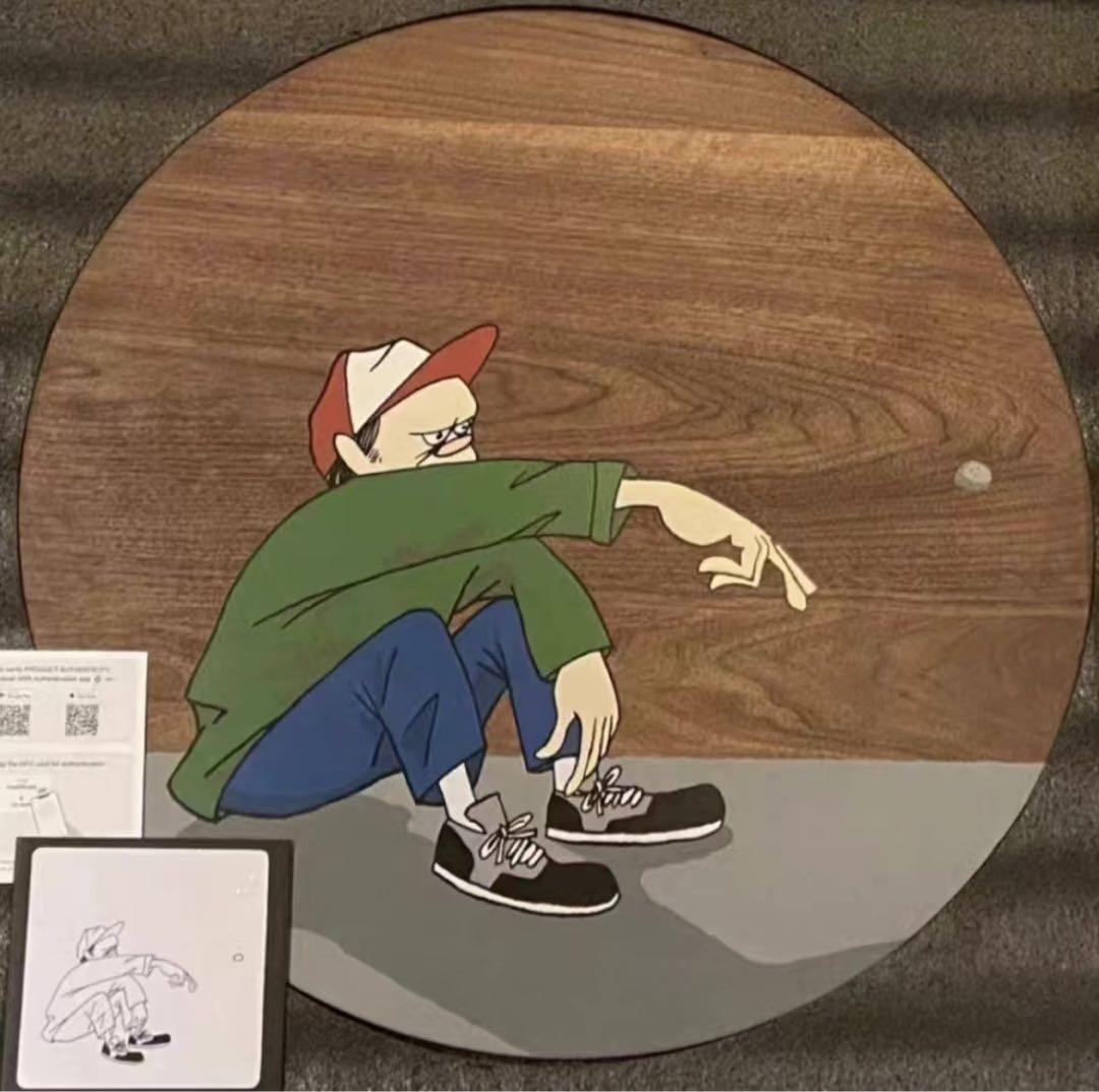 花井佑介（Yusuke Hanai） 木版画作品《THROW STONE》