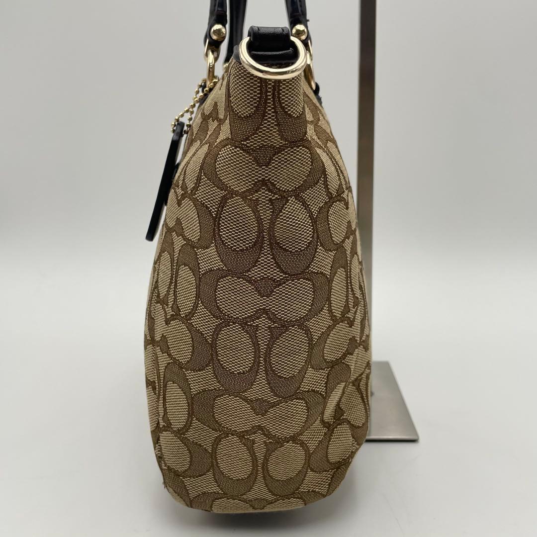 極美品✨保存袋付 コーチ 2way トート ショルダーバッグ キャンバス×レザー