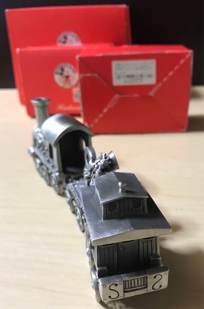 ディズニー　置物　真鍮製　列車　先頭　No.8 ミッキーマウス　最後尾　セット
