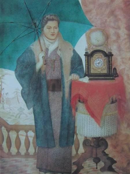 堂本印象 「故父」 超希少画集より、新品額装付