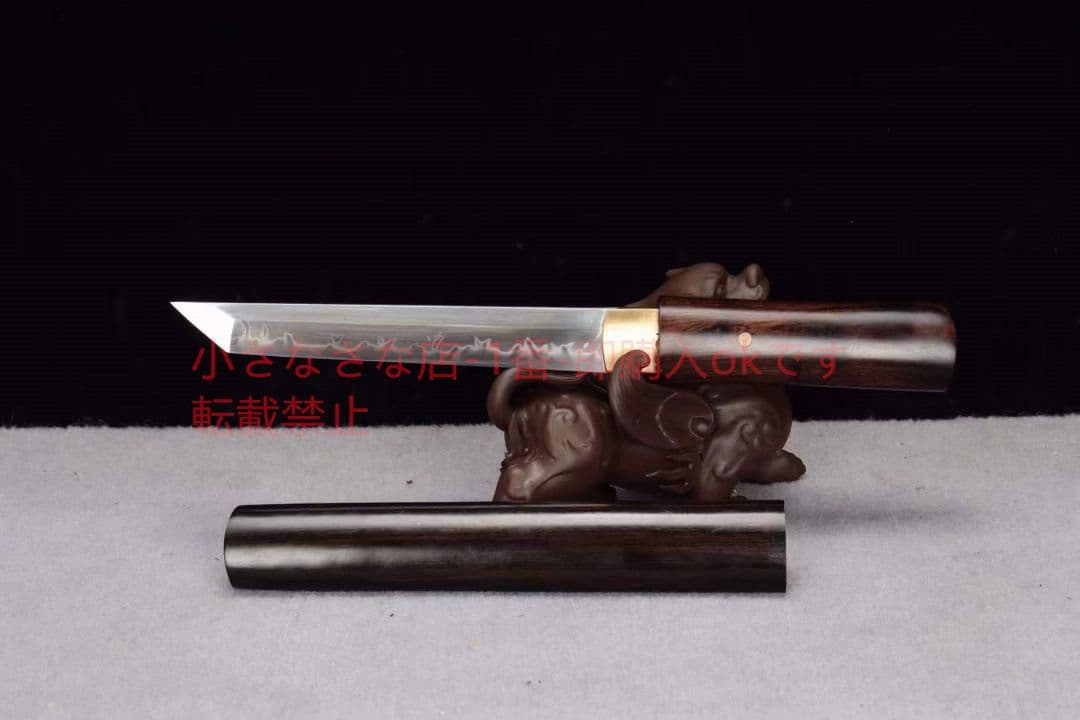 『黒檀小猟刀』武具　刀装具　日本刀　模造刀   居合刀    肋差   短刀