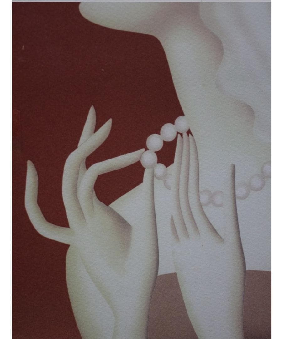 ◆『東郷青児「ネックレス」リトグラフ 限定 225/250 』◆検）東郷たまみ