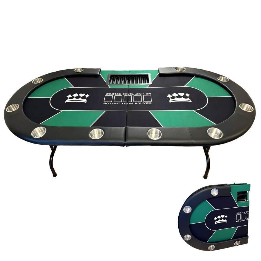 2655新品*ポーカーテーブル10人対応カジノ チップラック ドリンクホルダー