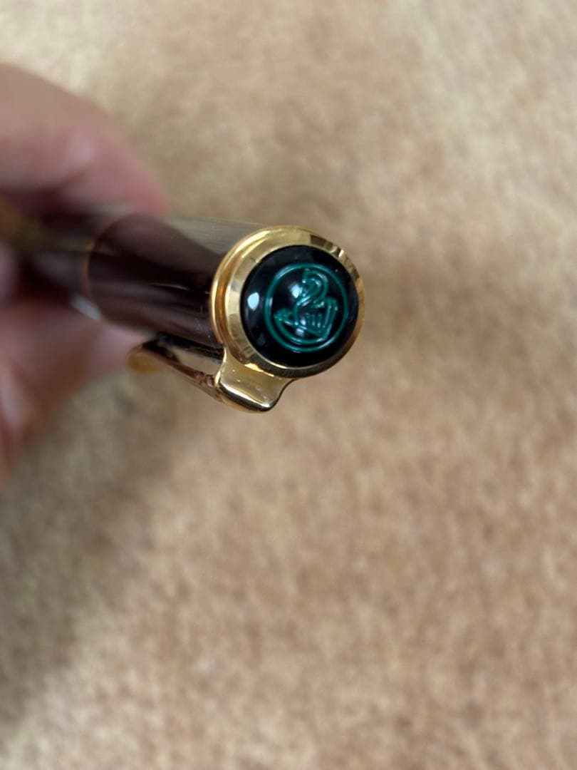 Pelikan 万年筆 14C F グリーン・ブラック