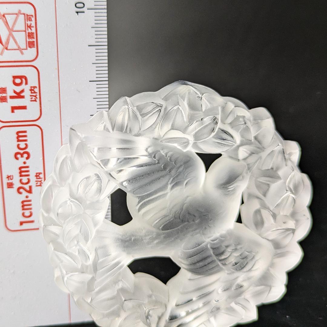 可愛い鳩さん★ラリック DOVE フロスト フィギュリン ペーパーウェイト