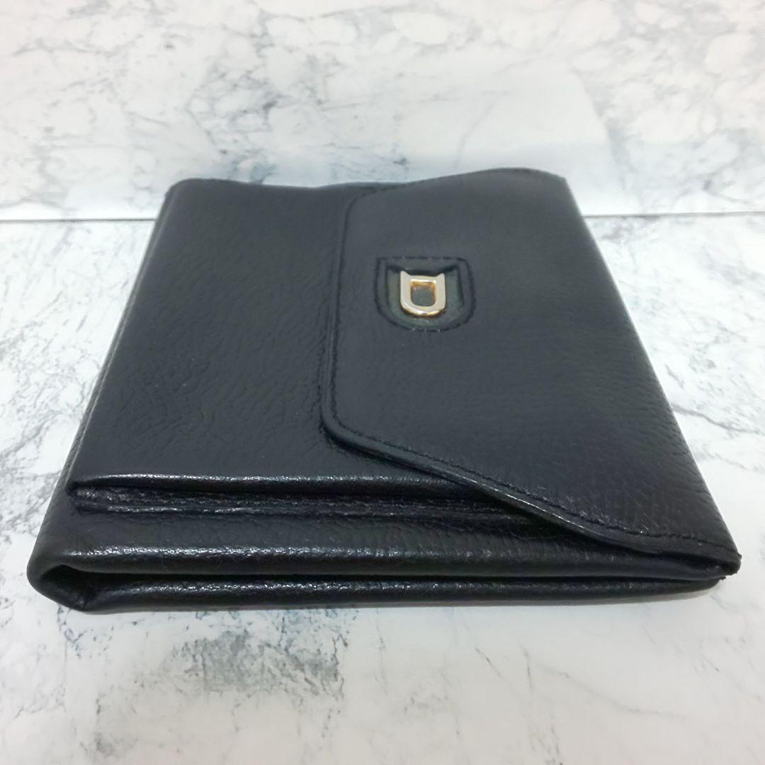 【極美品/希少】DELVAUX Dロゴ コンパクトウォレット シュリンクレザー