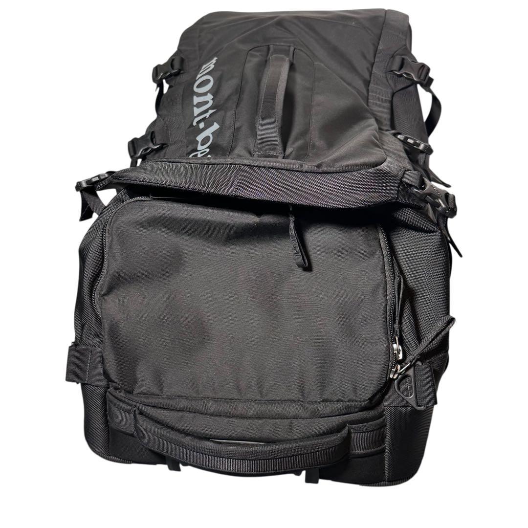 【美品】モンベル ウィーリーバッグ80L キャリーバック 旅行カバン ブラック