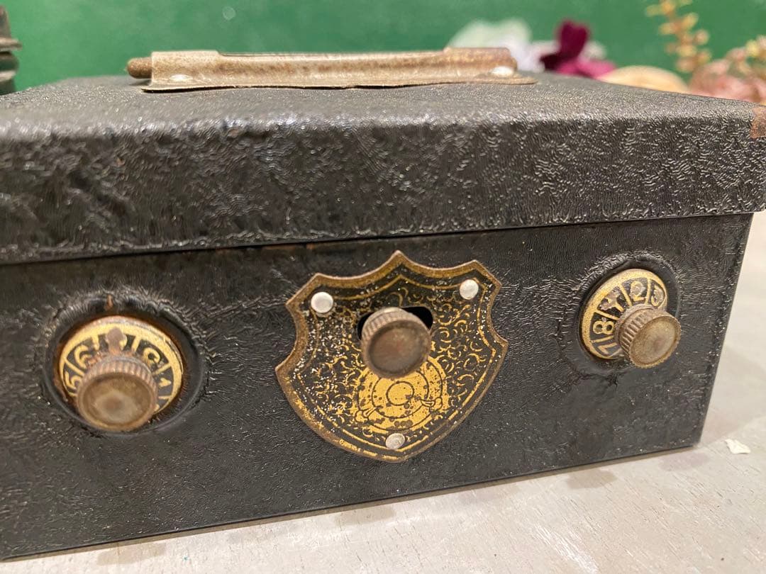 年代物 手提げ金庫 セット アンティーク ビンテージ 昭和レトロ 当時物 希少