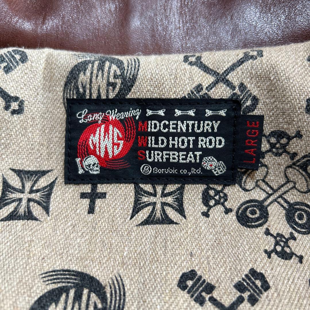 美品 Y'2 LEATHER ワイツーレザー別注品 MWS 馬革ライダース L