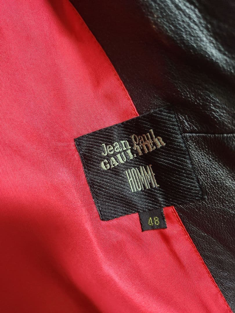 Jean Paul Gaultier レザーシングルライダース 48