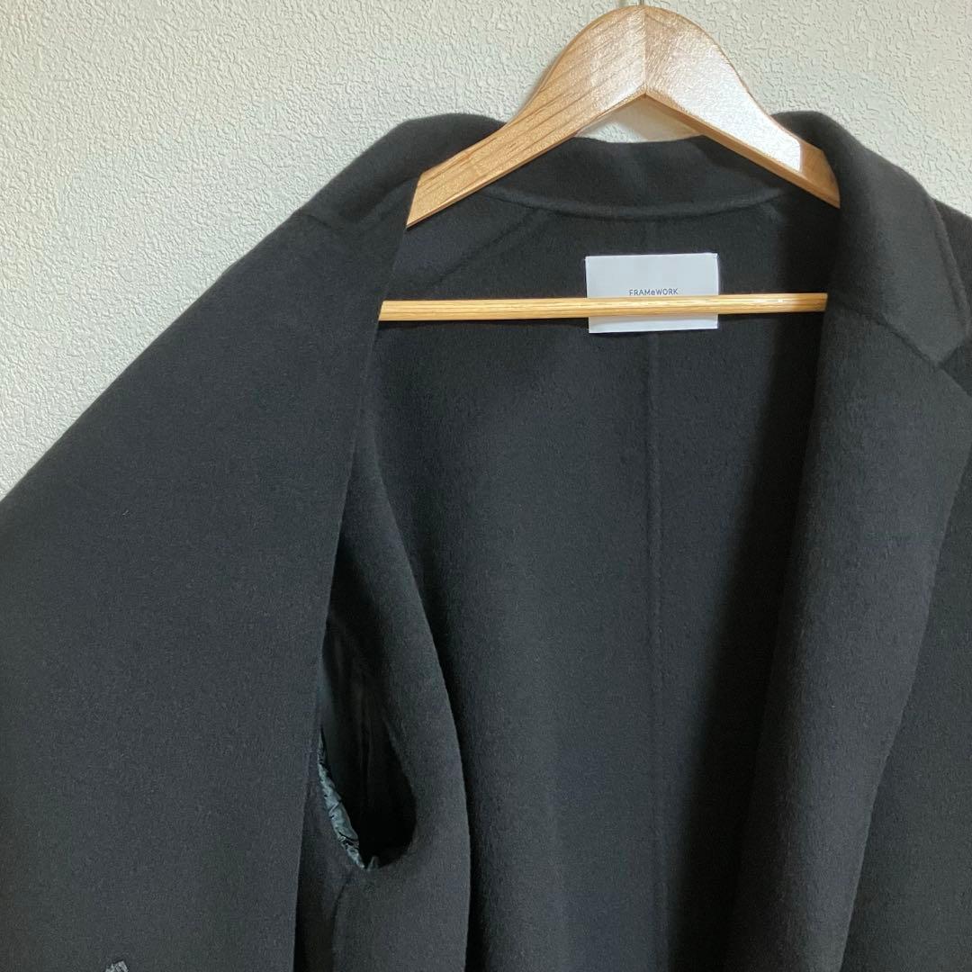 FRAMeWORK　ハミルトンリバーテーラードコート　ブラック　38