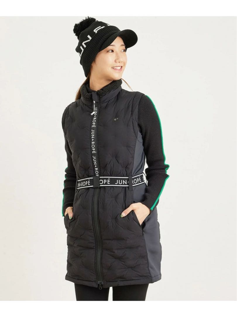 【撥水】【保温】ナイロンストレッチダウンワンピ