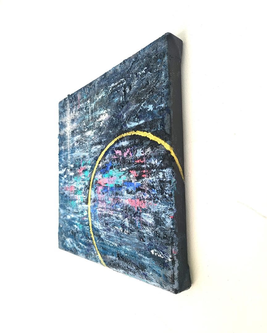 インディゴの楽園 / テクスチャーアート 18×18㎝ S0 原画1点のみ