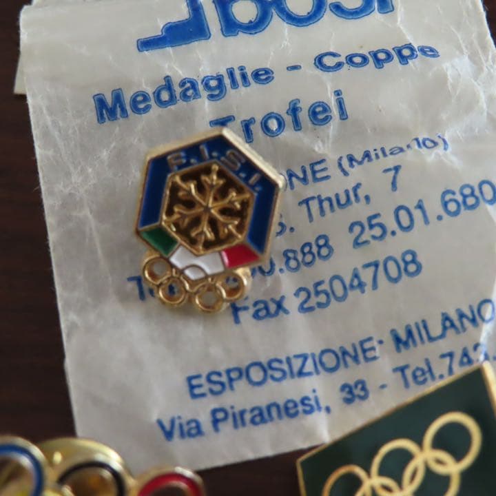 非売品　IOCピンバッジ　FIS ITALIA 国際スキー連盟　IOC