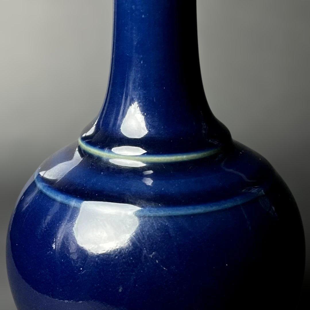 唐物 瑠璃釉瓶 大清康煕年製 款 中国美術 古玩 SH31