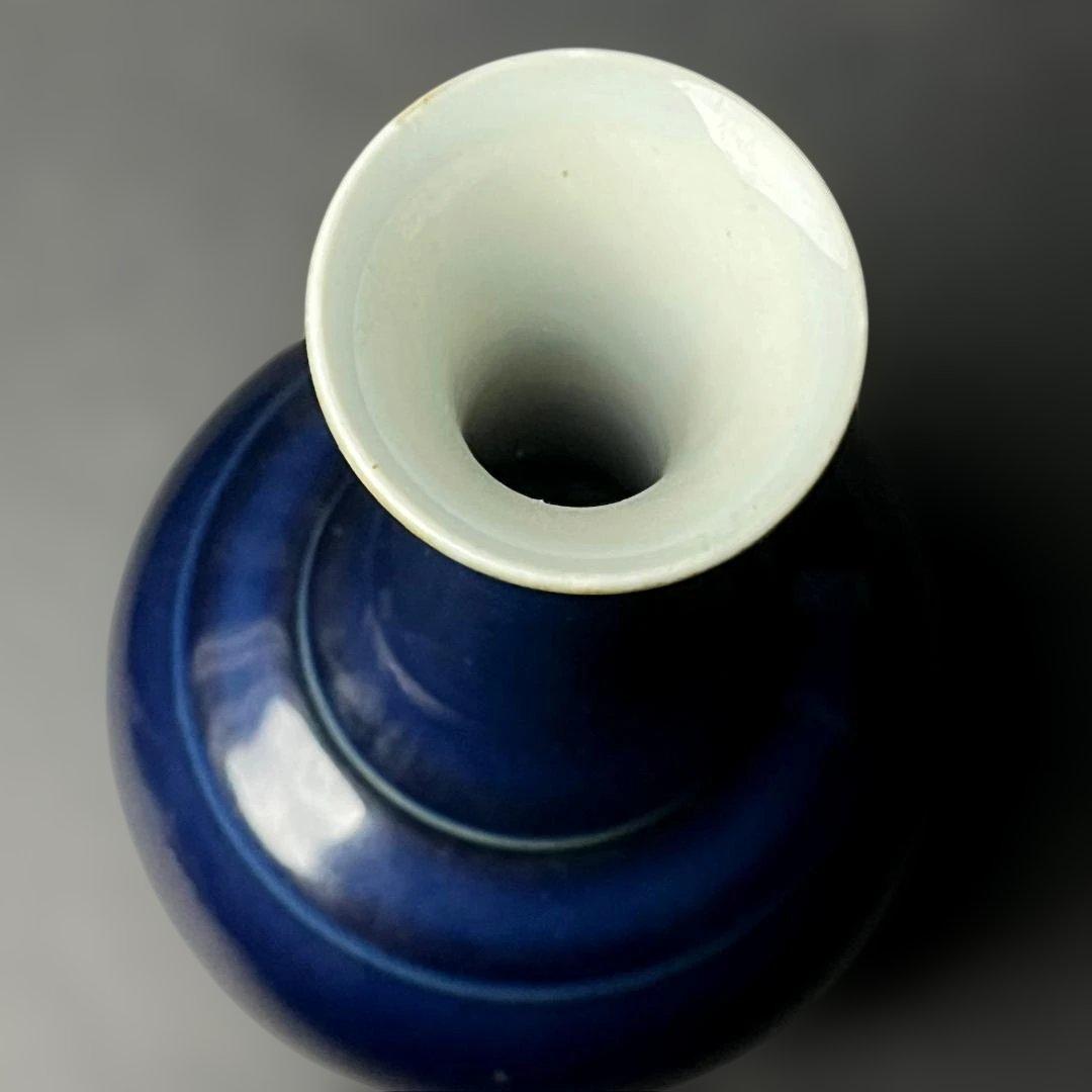 唐物 瑠璃釉瓶 大清康煕年製 款 中国美術 古玩 SH31