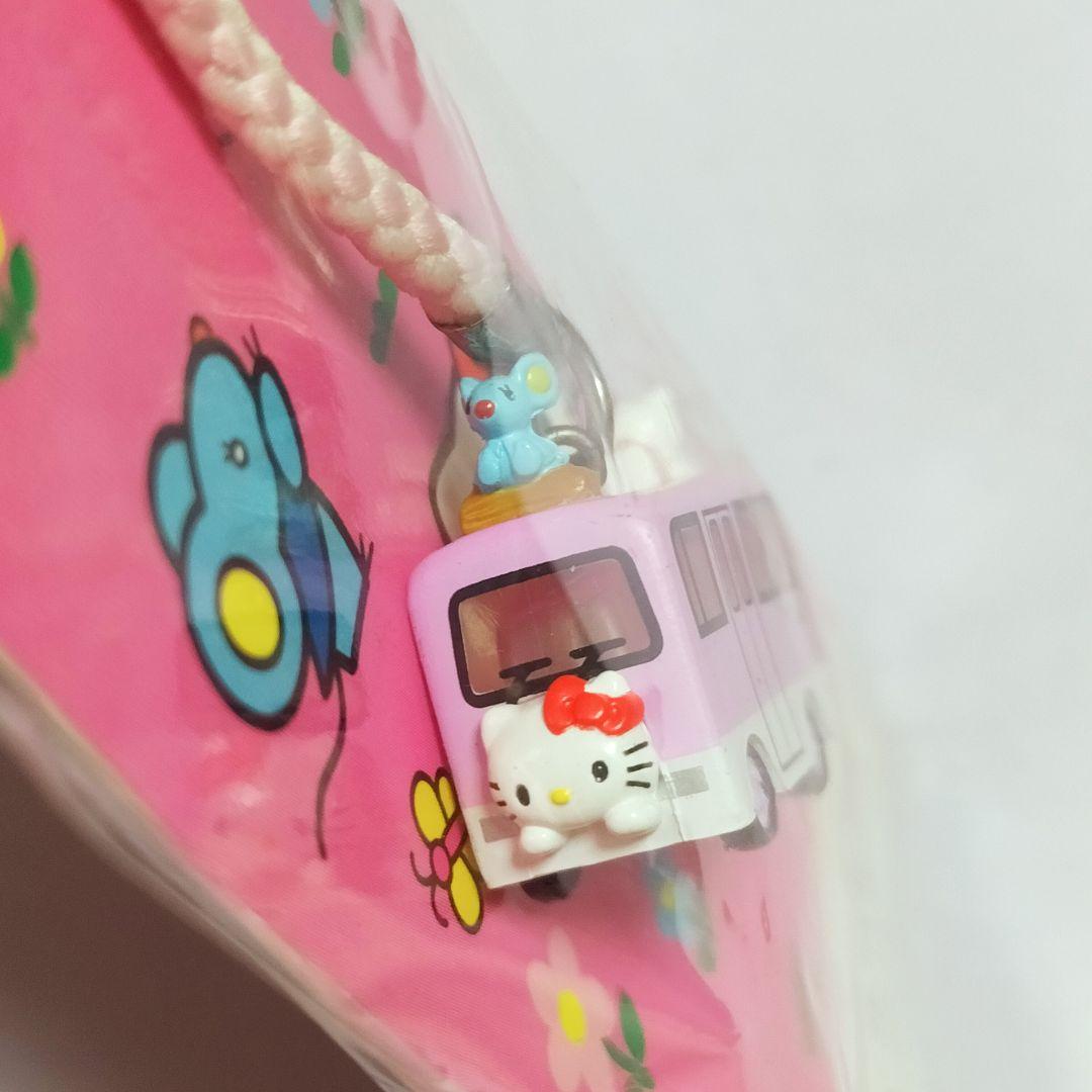 希少　レア　日本カーソリューションズ　ハローキティバス　ストラップ ピンク　根付