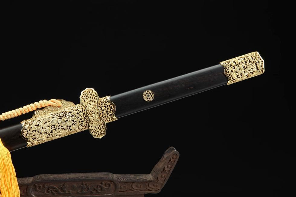 メッキ精竜唐刀 模造刀 居合刀 武士道 武具 漢剣 唐刀 龍泉剣 手鍛造打