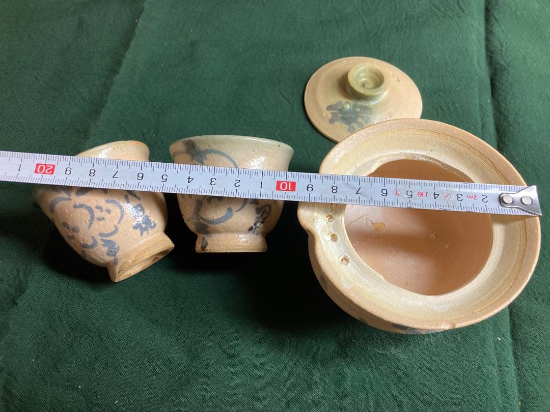 近江八田焼　煎茶器3点セット(未使用品)