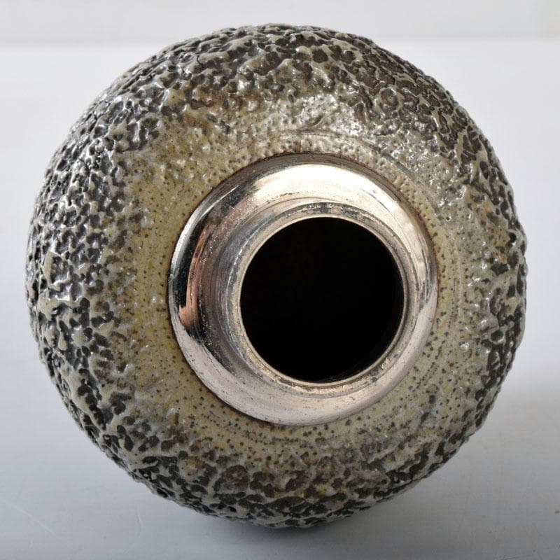 茶道具　備前焼　青備前　森陶岳造　茶壷　共箱　V　R8405