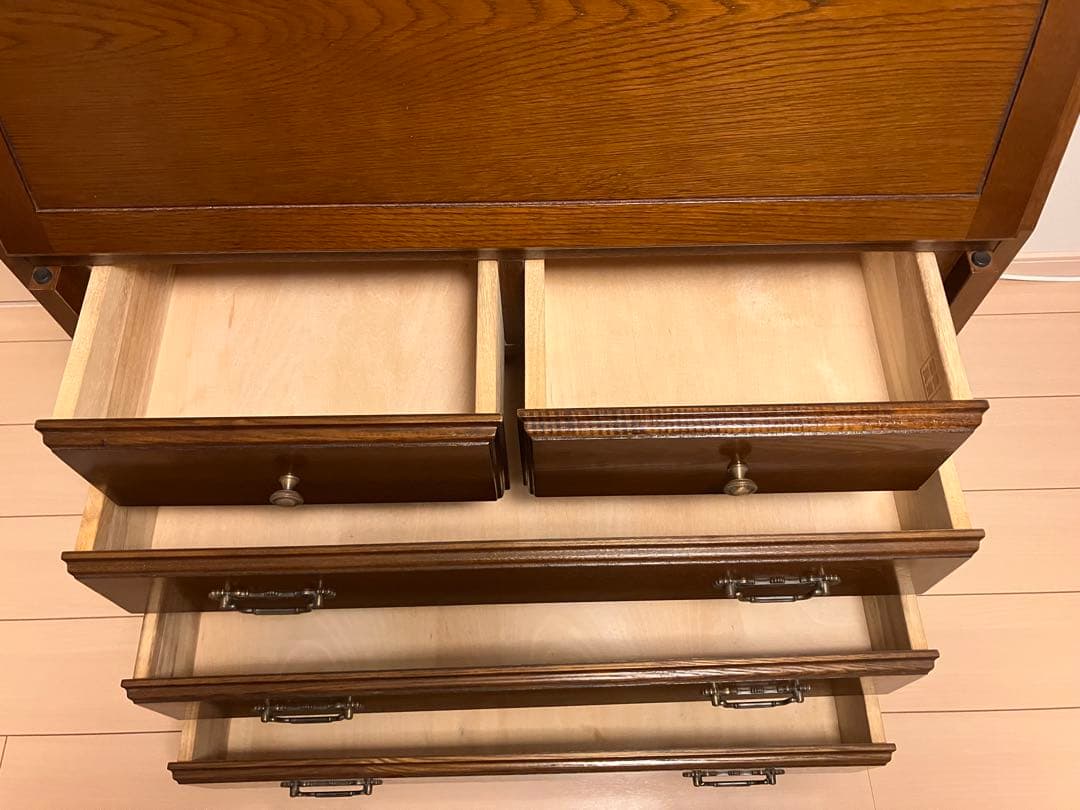 越後民芸　ライティングビューロー　ライティングデスク　高級　家具