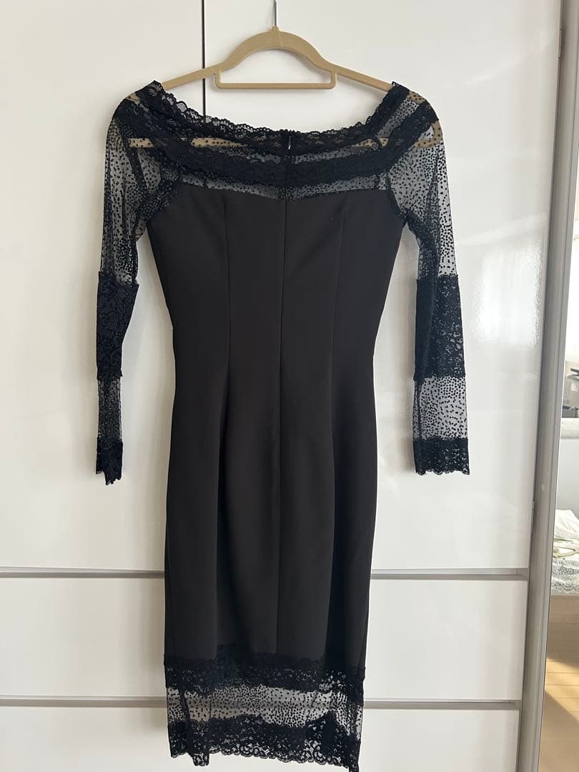 Andy/ブラック/レース/オフショルダー/ワンピース/Sサイズ