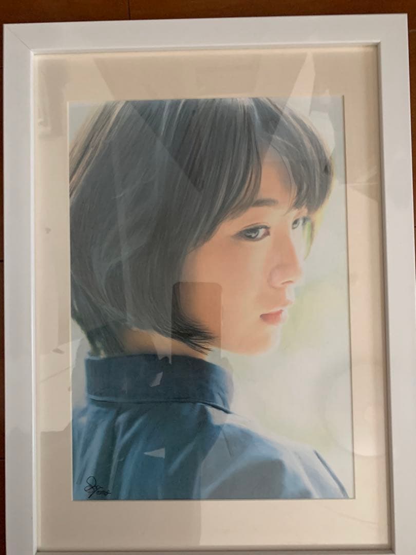 色鉛筆画　美人画　浜辺美波さん似？　②