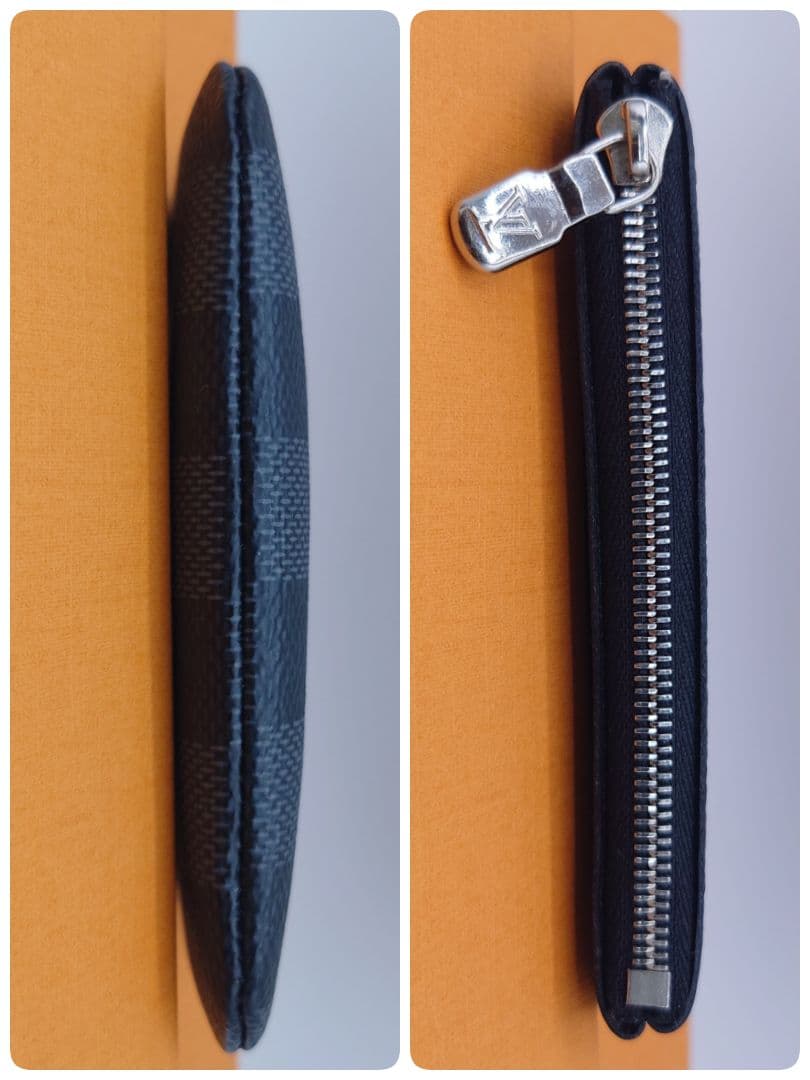 極美品です!ダミエ グラフィット ポシェットクレ N60155 キーリング付