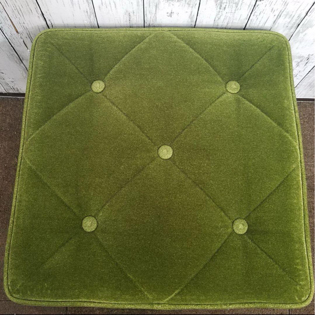 美品 カリモク60 モケットグリーン オットマンX36206 QD