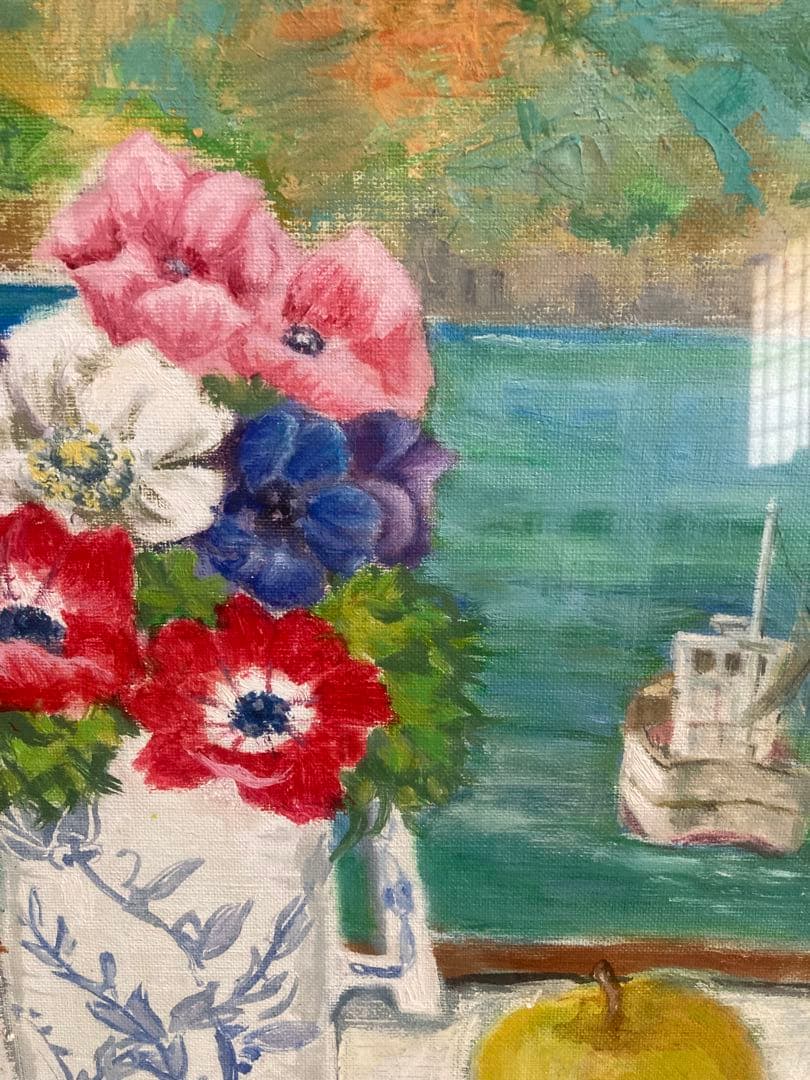 nam　油彩画 アネモネと百合F10 2点　額装無し