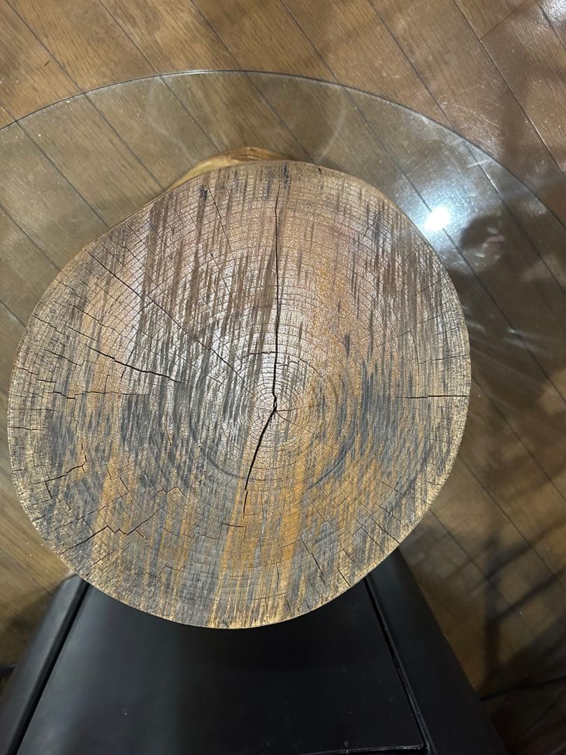 ケヤキ切り株　丸太　スツール　丸太椅子　サイドテーブル　ディスプレイ台