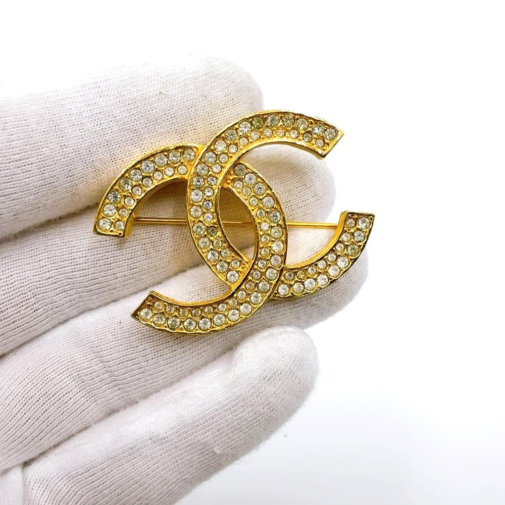 ◇シャネル◇GP×ラインストーン/ココマーク/174/ブローチ/ブランド