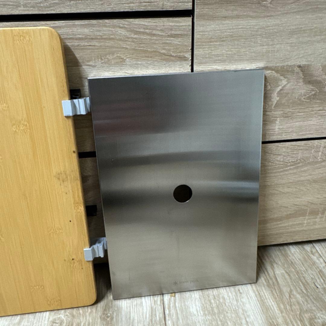 スノーピーク　スライドトップハーフ竹　２枚 ステンレストレー １枚